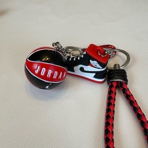 Brand New NBA Basketball and Sneakers Keychain